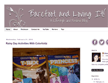 Tablet Screenshot of barefootandlovingit.com